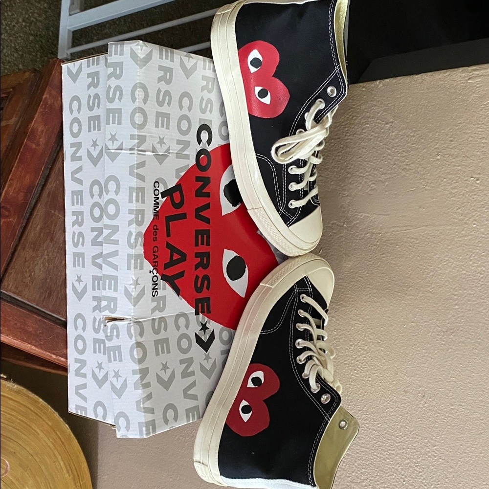 Converse Chuck Taylor Athletic Shoes with Red Heart Detail